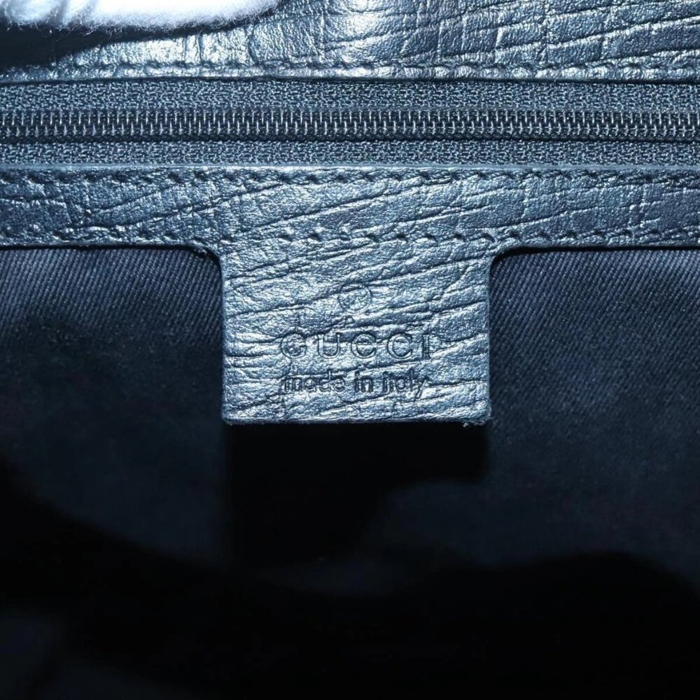 GUCCI GG Canvas Bamboo Tote Bag Black 112530 Auth am8242 - Picture 10 of 16